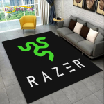 3D Razer Logo M&auml;ngija Madu Vaip Vaip Kodu Elutuba Magamistuba Diivan Uksematt Dekoratsioon, Laste M&auml;nguala Vaip Libisemiskindel P&otilde;randamatt 50x60in