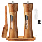 K&auml;sitsi Soola ja Pipra Veski Komplekt K&auml;sitsi Soola ja Pipra Veski Puidust Tekstuur Reguleeritav Veski Sobib K&ouml;&ouml;gis K&uuml;psetamiseks 1