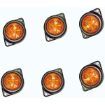 APSMOTIV LED-kontuuriga k&uuml;ljesignaalituled 24V gabariidituled veoautodele, haagistele, bussidele ja universaalsed, v&auml;rvus kollane, 6 tk pakis