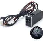 e-smile L&uuml;litiava Paneel, USB Toiteallikas, A-t&uuml;&uuml;pi Toyotale, Kiirlaadimine, QC3.0A, LED-tuled