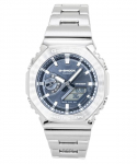 Casio G-Shock G-Steel Analoog-Digitaalne Roostevabast Terasest Hall sihver Kvarts GM-2110D-8A 200M Meeste Kell hall