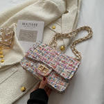 Naiste K&auml;ekott, V&auml;ike L&otilde;hnastiilis, Populaarne Korea Versioon, Moodne ja Mitmek&uuml;lgne Kett, &Otilde;la- ja Crossbody valge