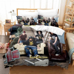 Tokio Hotel Voodipesukomplekt &Uuml;heinimese Twin T&auml;iskasvanu Queen King Suuruses Voodikomplekt T&auml;iskasvanu Laste Magamistuba Tekikoti Komplektid 3D Prinditud Anime Voodilina Komplekt EU Single(135*200cm)3pcs