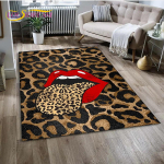 3D Wild Leopard Print seeria pindalavaip, vaibavaip kodu elutoa diivani uksematt K&ouml;&ouml;gi sisekujundus, laste libisemiskindel p&otilde;randamatt 40x60cm(15x23in) white
