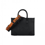MCM M&uuml;nchen Visetos Commuter Suure Mahutavusega Nahast T&otilde;mblukuga K&auml;ekott Ostukott &Otilde;lakott K&auml;ekott Mini Naiste T&otilde;mblukuga Kotid Must MWTCSSX02BK001 Basic Set (Bag+Dust Bag)