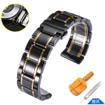 16 18 20 22 24mm Universaalne kiirvabastusega Keraamiline Roostevabast Terasest Kellarihm Panerai Hamilton Tissot meeste naiste Kellarihmale 15mm black