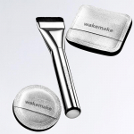 WAKEMAKE Spaatliga Lai Jumestuskreemi Pintsel + Padjakujuline Puuderpadi Komplekt