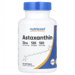 Nutricost, astaksantiin, 12 mg, 120 pehmet kapslit
