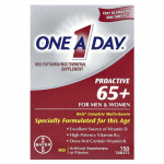 One-A-Day, Proactive 65+, multivitamiini/multimineraal toidulisand, meestele ja naistele, 150 tabletti