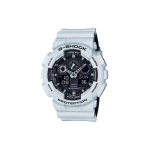 CASIO Meeste vedelkristall/analoog topeltn&auml;iduga seeria Must k&auml;ekell GA-100L-7A GA-100L-7A White Strap