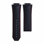 Kumer 27x19mm 22mm kokkupandava pandlaga Must kummist kellarihma tarvikud HUBLOTi rihma jaoks Veekindel F1 Formula 1 tarvikute jaoks 27x19mm&Without Buckle