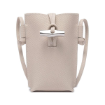 Longchamp Le Roseau 2023 &Uuml;hev&auml;rviline Bambusest Pandla Kinnitusega Nahast &Otilde;la- ja Risti-keha Telefonikott Naiste kotid Beež 34180HPN555 Basic Set (Bag+Dust Bag) gray