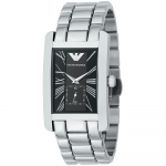 Emporio Armani ajalooline kollektsioon must metall h&otilde;bedane naiste kvartsikell AR0156 must