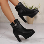 K&otilde;rge kontsaga saapad 2026 S&uuml;gis Talv Uued l&uuml;hikesed saapad Klotskonts Platvormkingad naistele 36 must