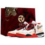 Nike Flight Legacy Kaleidoscope, Phoenix's Song, Shopping Bag High top Vintage Basketball Shoes Men's Black White Red BQ4212-100(Team113-S-BOX) 42.5 black