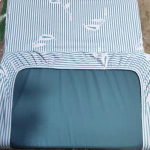 Haiglavoodi pinguldatav lina kummiribaga madratsikaitse &uuml;hekohalistele hooldus- ja f&uuml;sioteraapiavooditele. Custom Size blue