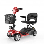 iScooter X02 Neljarattaline t&otilde;ukeratas Sobib eakatele/puuetega inimestele 8 km/h 250W mootor 24V 12Ah aku S&otilde;iduulatus 20 km Kokkupandav elektriline t&otilde;ukeratas Four-Wheel Scooter X02 punane