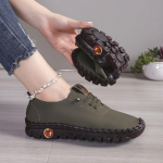 Pehmed paeltega oxford kingad naistele ortopeedilised mokassiinid naisele lihtsad p&otilde;rutuskindlad s&otilde;idujalan&otilde;ud eakale emale libisevad kunstnahast kingad 36 armee roheline v&auml;rv