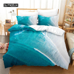 Sinine Meri Tekikott Ookeani Hawaii Lained Voodipesukomplekt Poiste T&uuml;drukute Magamistoa Kaunistuseks Mugav Tekikoti Kate 140x200cm 3pcs
