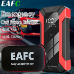 EAFC Kaasaskantav Auto K&auml;ivitusabi H&auml;daolukorra Toitepank, 12V Kaasaskantav Auto Booster 6.0L Bensiini- ja 4L Diiselautodele, K&auml;ivitusboks H&auml;daolukorra LED-tulega
