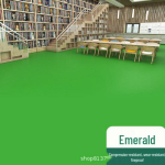 Paksenatud hall PVC veekindel libisemisvastane p&otilde;randamatt porisele pinnale 1.2mm Solid Plastic Flooring gray
