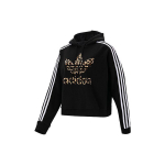 Adidas Originals Trefoil Logo Leopardimustriga L&uuml;hike Kapuutsiga S&auml;rk Naiste Kapuutsiga Must GT5223 S