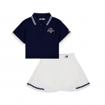 New Balance Laste Kaheosalised Seelikukomplektid Polo Krae &Otilde;huke L&uuml;hike 2SG21252-NV 140