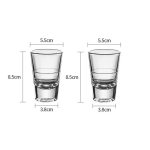 15ml/30ml/80ml/120ml Klassikaline K&uuml;lmaviinapokaal Peen Paksup&otilde;hjaline Baijiu Tass K&otilde;rgekvaliteediline V&auml;lismaise Veini Klaas Peo Viski Br&auml;ndi Kruusid 2pcs