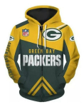 NFL-i teemaline mitmev&auml;rviline s&uuml;gisene meeste kapuutsiga jakk 6XL yellow
