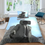 M&auml;ng Skibidi Tualett Tekikott Padjap&uuml;&uuml;r Voodipesu Komplekt T&auml;iskasvanud Poisid T&uuml;drukud Magamistoa Kaunistus Laste Kingitus &Uuml;he- ja Kahekohaline Suurus 140x210cm