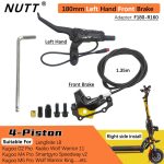 NUTT Elektrirolleri Pidurid 4-kolvilised Y-5 h&uuml;draulilised ketaspidurid, 140, 160, 180 ketast, sobivad A5-D, KUGOO M4 Pro jaoks 180 Left Hand Front