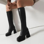 Saapad Talvesaapad Naistele &Uuml;mar nina Luksuslik Disainer-Klompid Platvormiga Seksikad Reie-k&otilde;rged Kontsad K&otilde;rged Seksikad Stilettos Madalad 2025 Mood 35 must