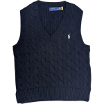 Polo Ralph Lauren &Uuml;hev&auml;rviline logoga tikitud &uuml;mmarguse kaelusega varrukateta kootud kampsun Naiste kampsun Must 211906370-004 S black