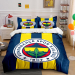 Fenerbahce Klubi Voodipesukomplekt Voodipesu Tekikate Komplekt Tekikate Padjap&uuml;&uuml;rid  (1 * Tekikott 2 * Padjap&uuml;&uuml;ri, ilma tekita) 135x200cm