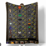 Old School Runescape OSRS Maksimaalselt arendatud 99 K&otilde;ik oskused Kogutase Fleecep tekk Pehme Soe M&auml;ngu visketekk Diivan Voodi Kodu sisustus Kingitus Size: 130*170cm, Weight: 230 GSM