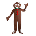 Piparkoogimehe kost&uuml;&uuml;m pol&uuml;esterkangast j&otilde;uludeks, cosplayks ja Halloweeni pidudeks M brown