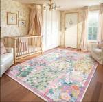 Retro Taimne Lilleline Elutoa Vaip K&uuml;la Kaunistus Kodu Diivani Ala Kohev Pehme Suur Vaip Paksenenud Magamistoa Libisemisvastane Matt 150cm x 220cm