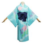 Demon Slayer Meelelahutuspiirkonna kaar Hashibira Inosuke Cosplay Kimono Kost&uuml;&uuml;m parukaga L blue