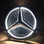 BENZ Valge Sinine Punane Tuli Auto Esiv&otilde;re T&auml;he Embleem LED Valgustatud Logo Mercedes Benz W205 C E R ML GL GLA CLA CLS 2013-2016 jaoks gray