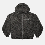 Ameerika Vintage Leoparditr&uuml;kiga T&otilde;mblukuga Kapuutsiga S&auml;rk Trendikas Vabaaja Streetwear L&otilde;tv L&otilde;ikega Top Teismelistele M must