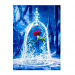 T&auml;isruudukujuline teemanttikandid Lill Teemantmaal Ristpistes Rhinestone Mosaiic Dekoratsioon 20*30 cm