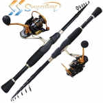 &Otilde;ngeritva rullide komplekt, teleskoopne kedrav 13+1BB spinningurull, kaasaskantav s&uuml;sinik&otilde;ngekomplekt 1.8mRod 1000Reel