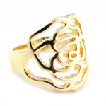 Bague Plaqu&eacute; Or 'Rose Romantique' 50 kuld