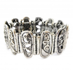 Les Tr&eacute;sors De Lily [I4486] - Bracelet Cr&eacute;ateur 'Cun&eacute;gonde' argent&eacute; h&otilde;be