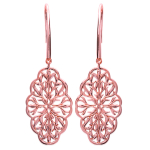 Les Tr&eacute;sors De Lily [L6326] - roosa kullaga  Carmen  kullatud k&otilde;rvar&otilde;ngad - 25x15 mm kuld