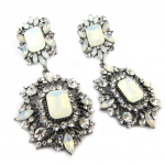 Lily-Crystal [P0218] &ndash; Opalestseeruvad valged Sissi disaink&otilde;rvar&otilde;ngad valge