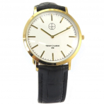 Trendy [P5333] - Montre &eacute;tanche 'Trendy' noir croco blanc dor&eacute; (slim) must