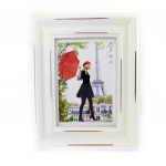 Les Tr&eacute;sors De Lily [L8856] - Cadre Photo bois 'Romance' ivoire (13x18 cm) beež