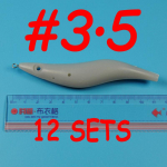12 komplekti Squid Jig DIY komplektid, sealhulgas toorikud silmad konksud riie nahk sulg plii kaal 2,5# 3,0# 3,5# #3.5