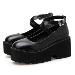 Kolledži &uuml;li&otilde;pilaste kingad t&uuml;drukule LOLITA kingad &uuml;htne PU nahast platvorm kontsad pahkluu rihm naiste pumbad 42 must